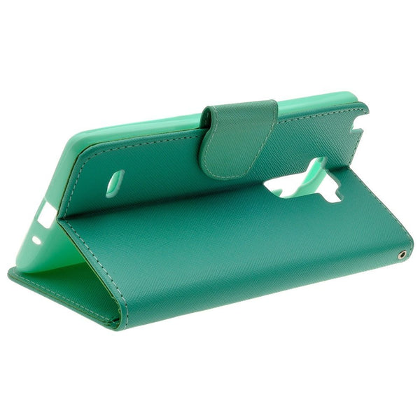 LG G Stylo Case, LG G Vista 2 Case Leather Wallet Case - Teal - www.coverlabusa.com