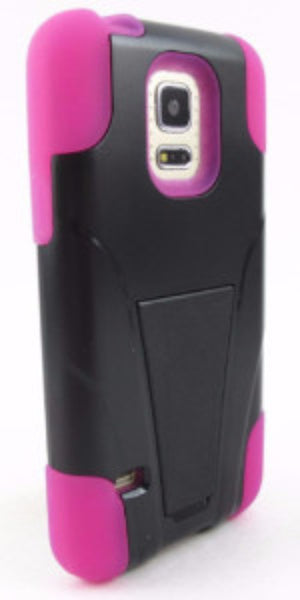 samsung galaxy s5 case with kickstand - hot pink - www.coverlabusa.com