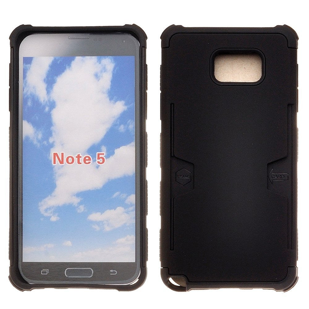 samsung galaxy note 5 case - black hybrid with card slot - www.coverlabusa.com