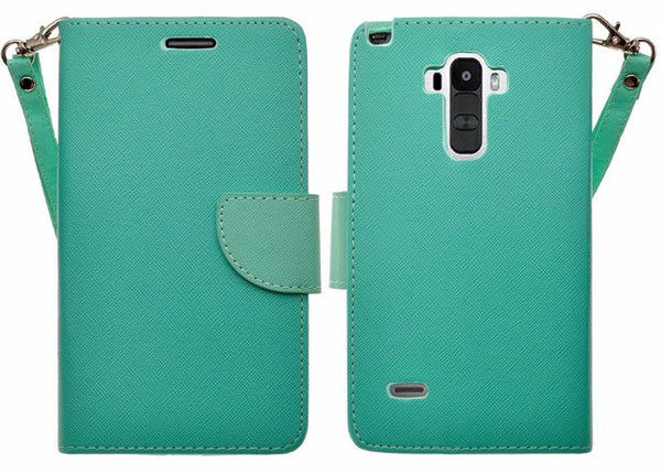 LG G Stylo Case, LG G Vista 2 Case Leather Wallet Case - Teal - www.coverlabusa.com