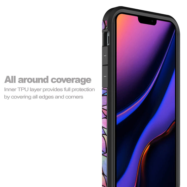 apple iphone 12 pro max hybrid case - rainbow flower - www.coverlabusa.com