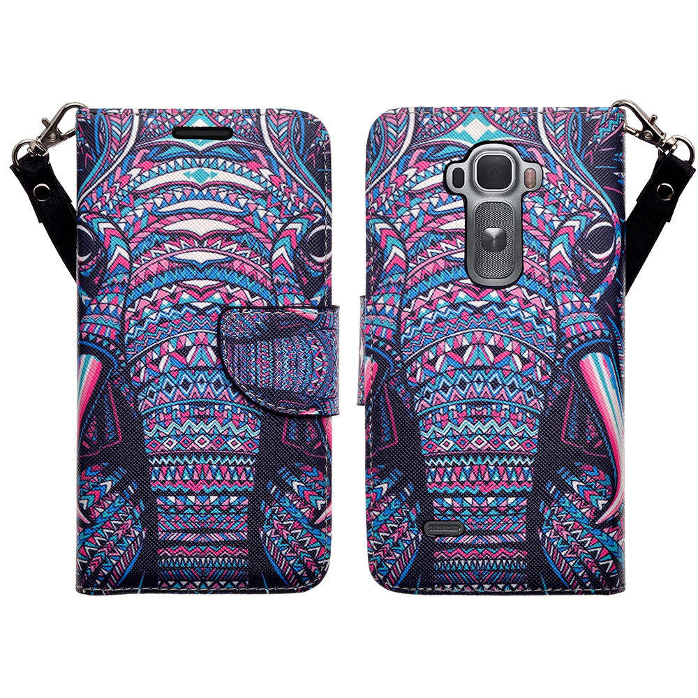 lg g flex 2 wallet case - tribal elephant - www.coverlabusa.com
