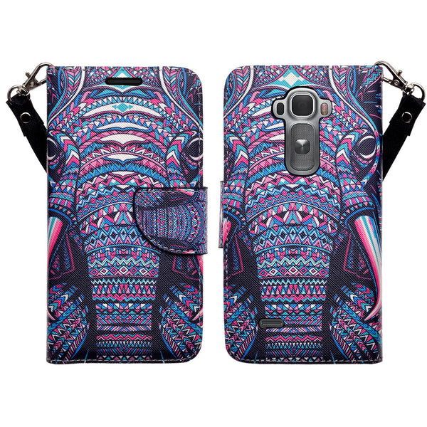 lg g flex 2 wallet case - tribal elephant - www.coverlabusa.com