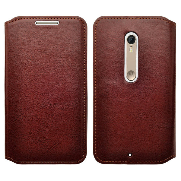 moto droid turbo 2 - wallet brown - www.coverlabusa.com