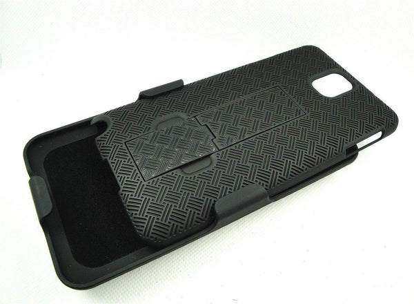 Samsung Galaxy Note 3 Holster Shell Clip Case - www.coverlabusa.com - black