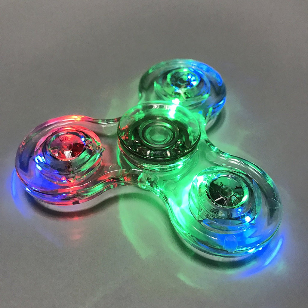 led fidget spinner - clear - www.coverlabusa.com