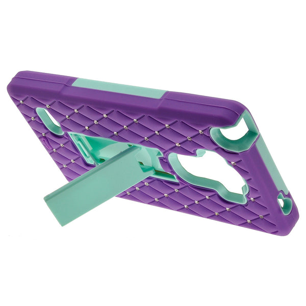 LG G Stylo hybrid diamond case - purple/teal - www.coverlabusa.com