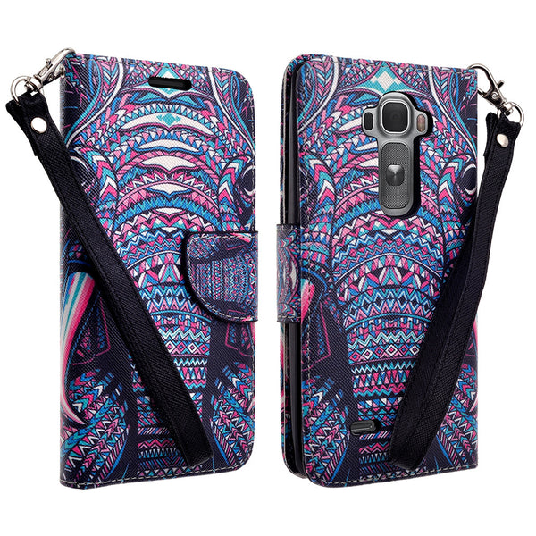 lg g flex 2 wallet case - tribal elephant - www.coverlabusa.com