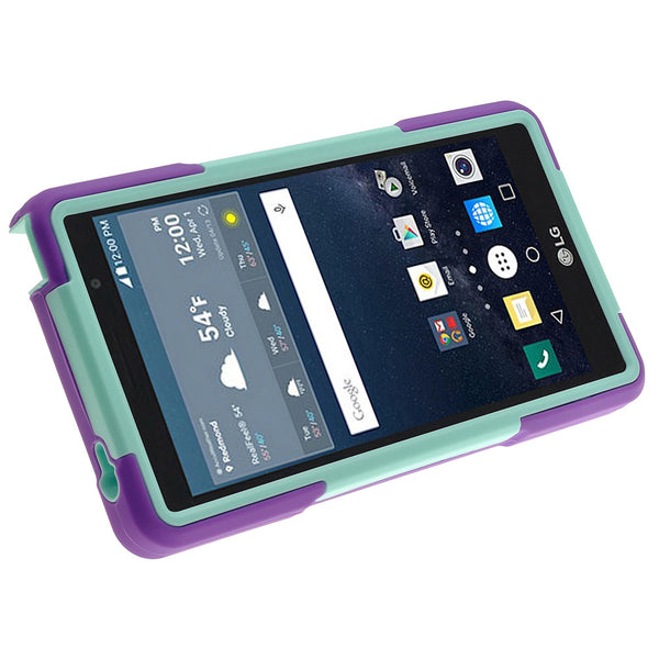 LG G Stylo hybrid diamond case - purple/teal - www.coverlabusa.com