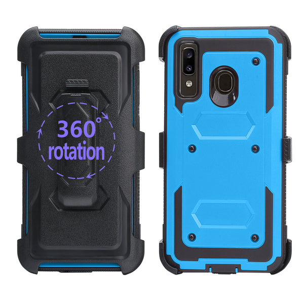 alcatel v3 (2019) heavy duty holster case - blue - www.coverlabusa.com