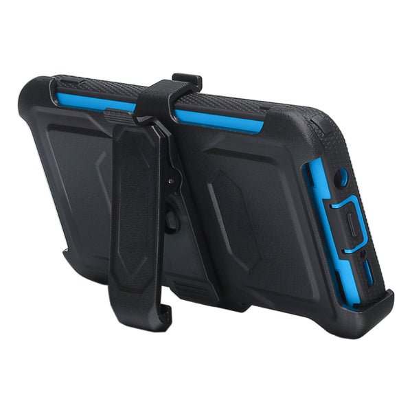 samsung galaxy a20 heavy duty holster case - blue - www.coverlabusa.com
