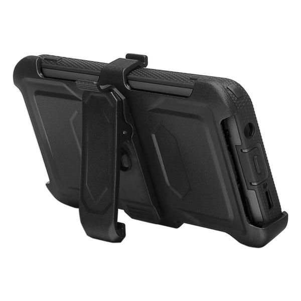 alcatel 3v (2019) heavy duty holster case - black - www.coverlabusa.com