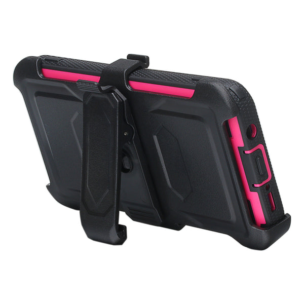 samsung galaxy a20 heavy duty holster case - hot pink - www.coverlabusa.com
