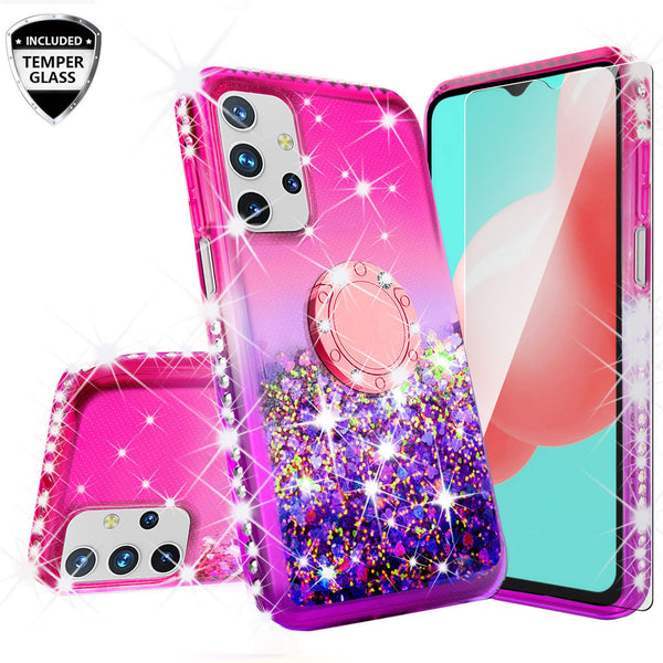 glitter phone case for samsung galaxy a32 5G - hot pink/purple gradient - www.coverlabusa.com