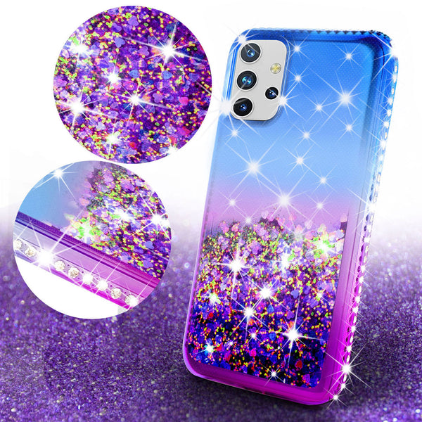glitter phone case for samsung galaxy a32 5g - blue/purple gradient - www.coverlabusa.com
