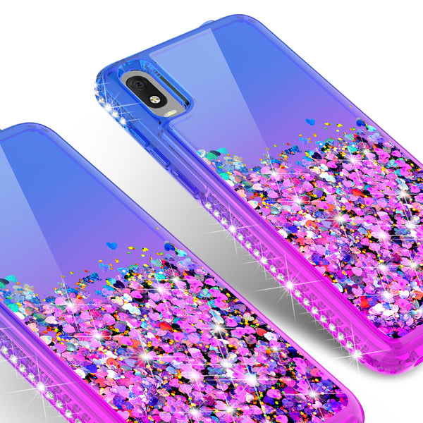 glitter phone case for alcatel jitterbut smart 3 - blue/purple gradient - www.coverlabusa.com