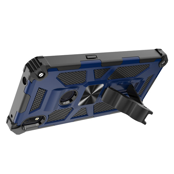 ring car mount kickstand hyhrid phone case for alcatel lumos/at&t alcatel axel - red - www.coverlabusa.com