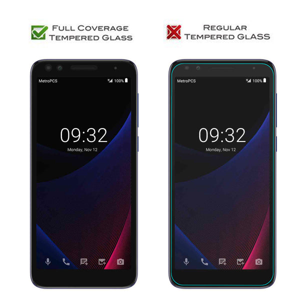 alcatel 1x evolve screen protector tempered glass - black - www.coverlabusa.com