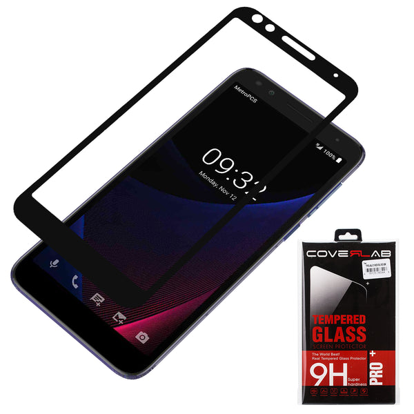 alcatel 1x evolve screen protector tempered glass - black - www.coverlabusa.com
