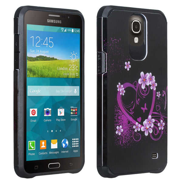 samsung galaxy mega 2 hybrid case - heart butterflies - www.coverlabusa.com