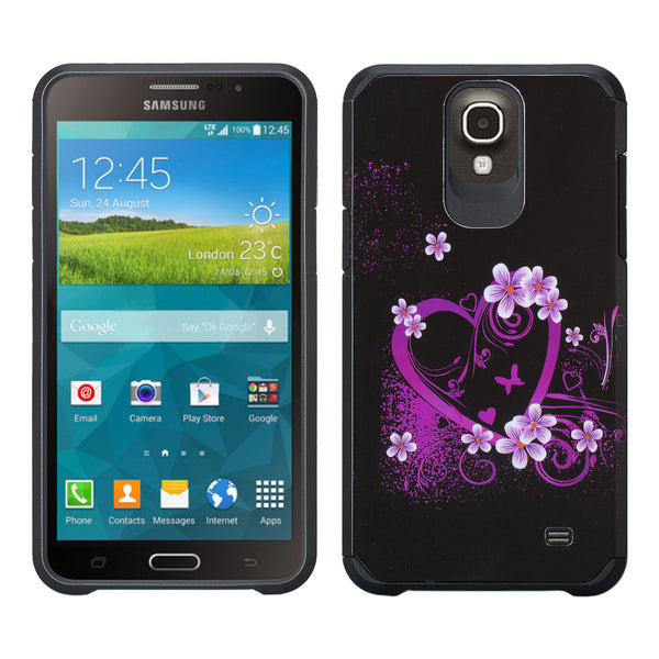 samsung galaxy mega 2 hybrid case - heart butterflies - www.coverlabusa.com