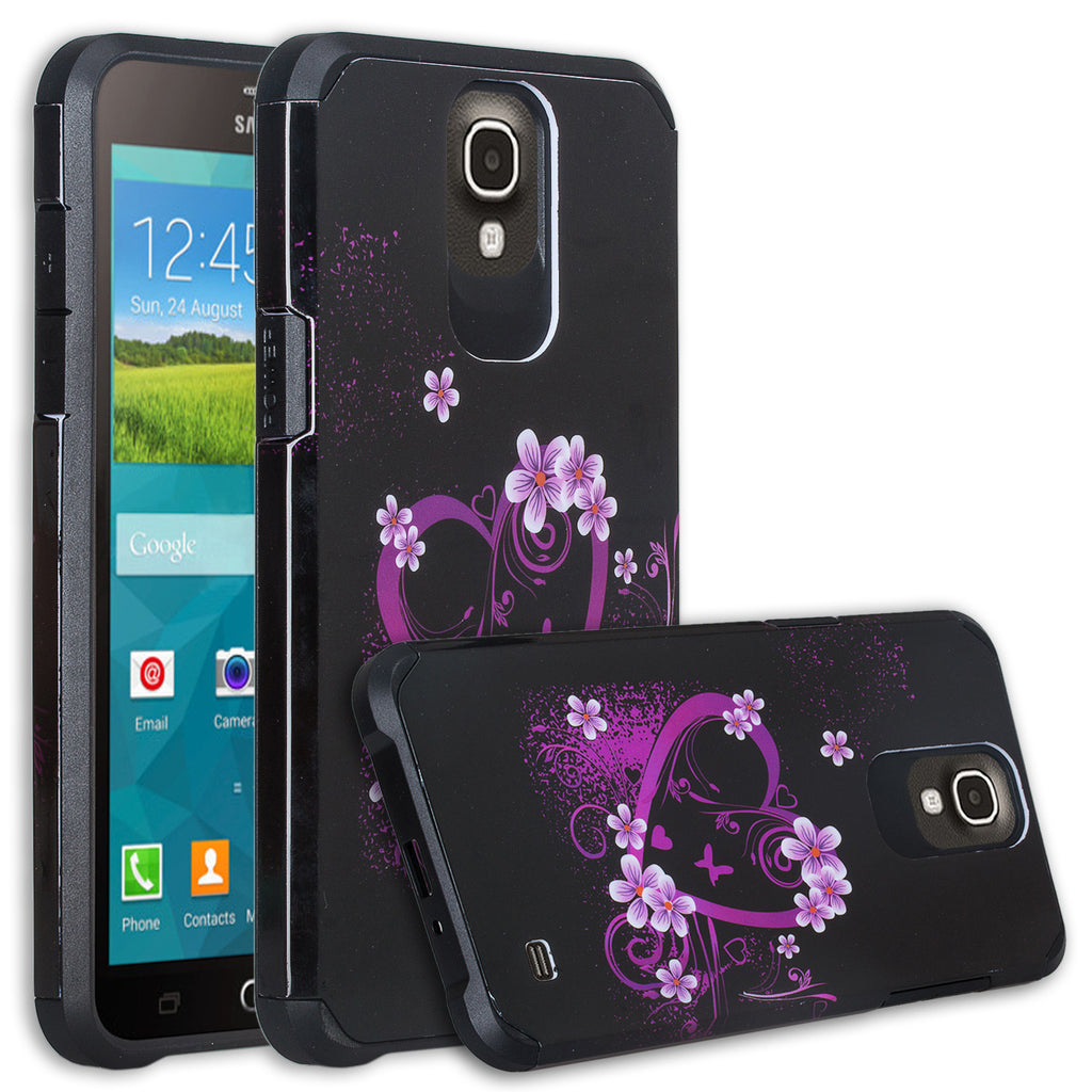 samsung galaxy mega 2 hybrid case - heart butterflies - www.coverlabusa.com
