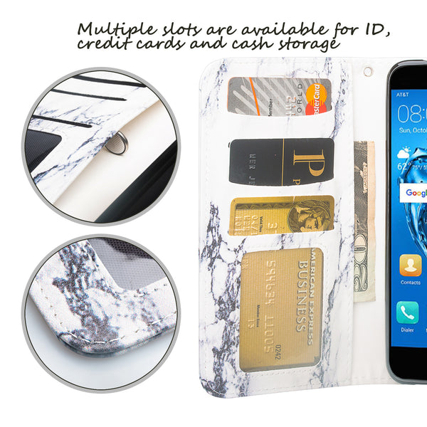 Huawei Ascend XT 2 Wallet Case - Marble - www.coverlabusa.com