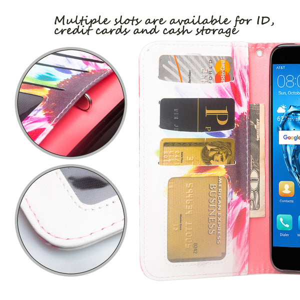 Huawei Ascend XT 2 Wallet Case - Sunflower - www.coverlabusa.com