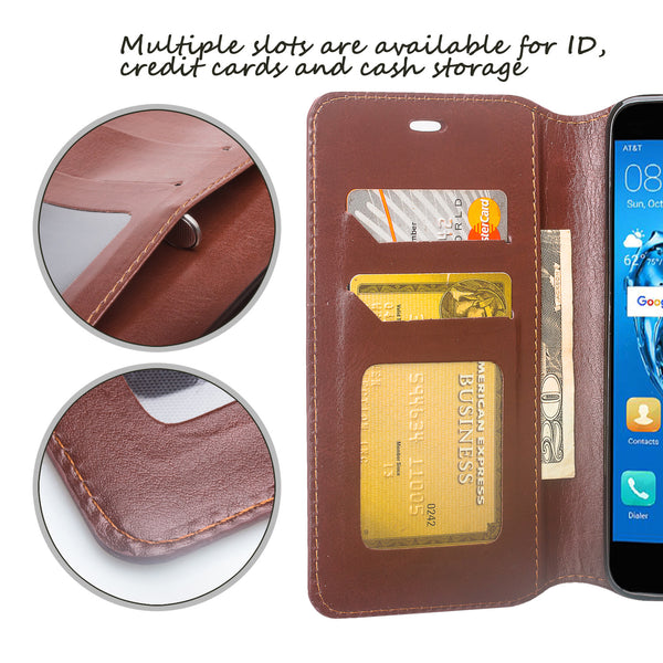 Huawei Ascend XT 2 Wallet Case - brown - www.coverlabusa.com