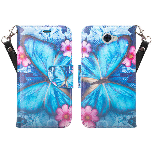 Huawei Ascend XT 2 Wallet Case - Blue Butterfly - www.coverlabusa.com