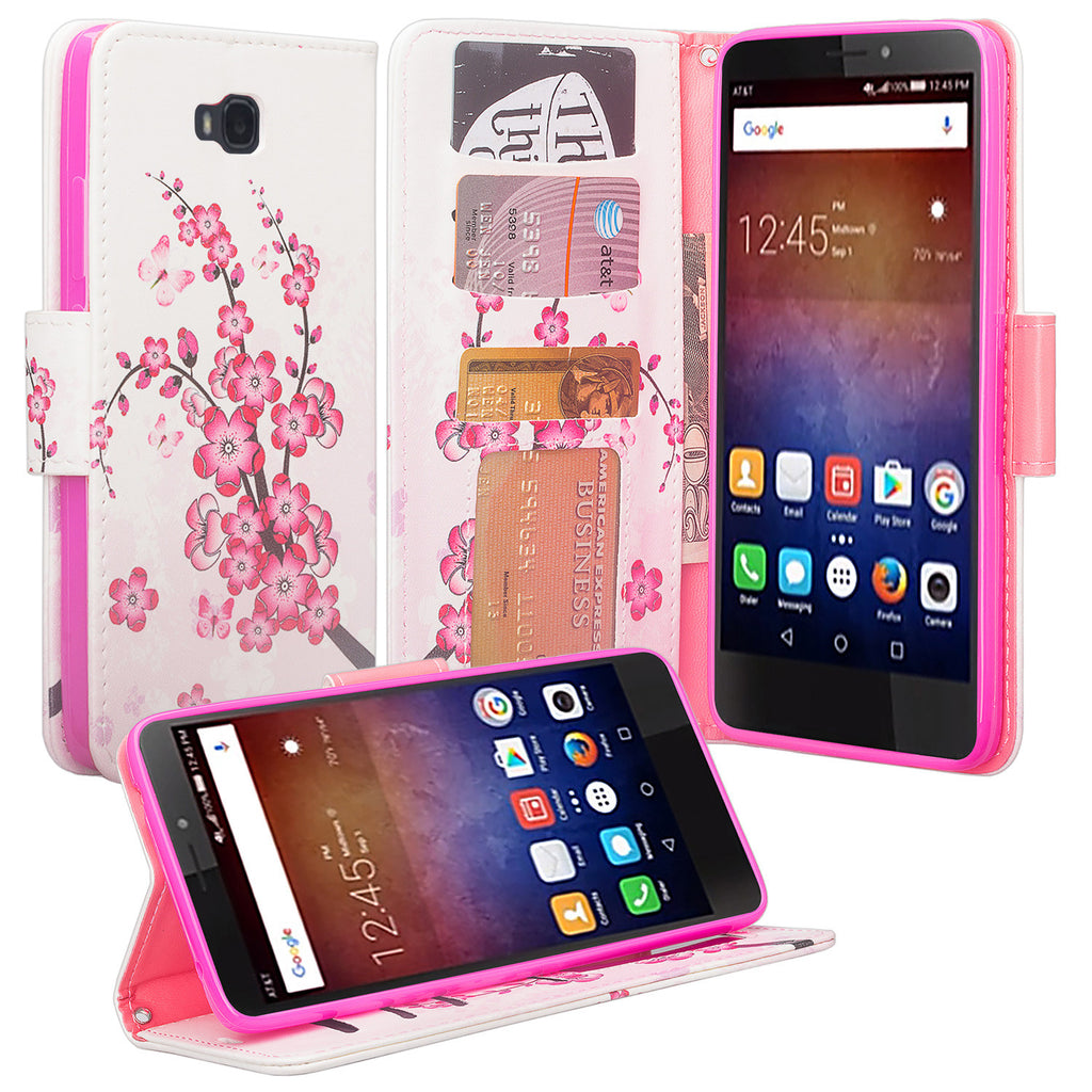 huawei ascend xt leather wallet case - cherry blossom - www.coverlabusa.com