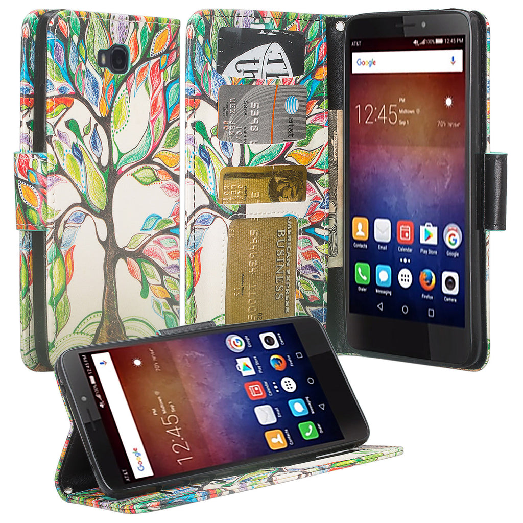 huawei ascend xt leather wallet case - colorful tree - www.coverlabusa.com
