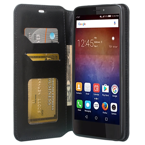 huawei ascend xt leather wallet case - black - www.coverlabusa.com