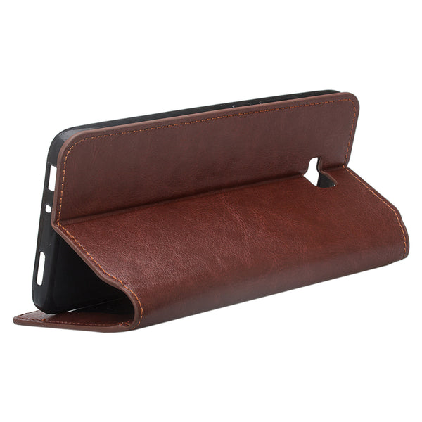 Huawei Ascend Xt leather wallet case - brown - www.coverlabusa.com