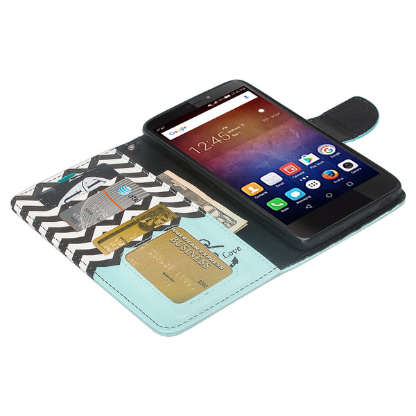 huawei ascend xt leather wallet case - teal anchor - www.coverlabusa.com