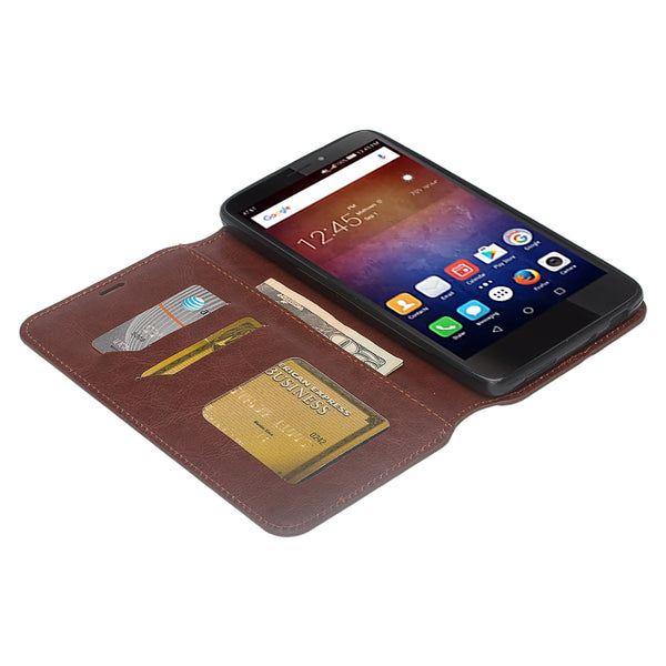 Huawei Ascend Xt leather wallet case - brown - www.coverlabusa.com