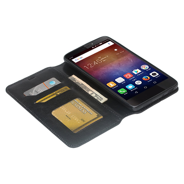 huawei ascend xt leather wallet case - black - www.coverlabusa.com