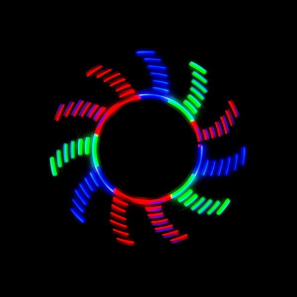 Advanced LED Light Fidget Spinner - Hand Spin Focus Toy, Stress Anxiety Relief, EDC Toy - Hot Pink