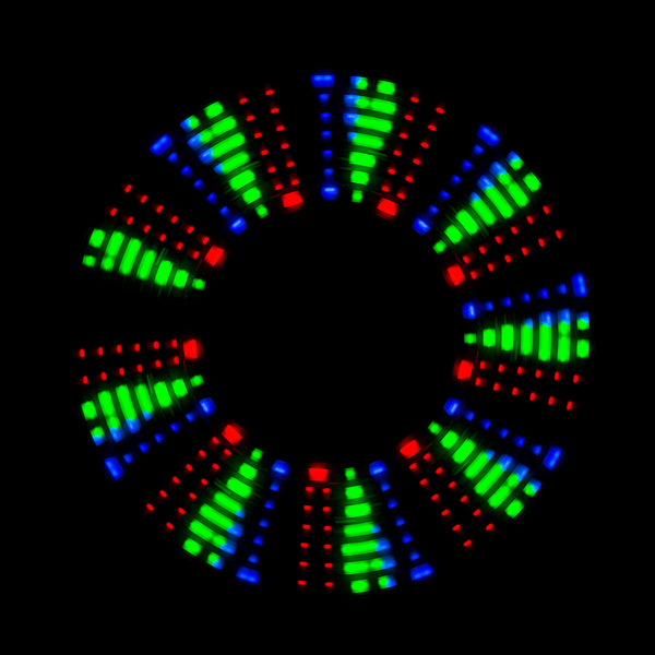 Advanced LED Light Fidget Spinner - Hand Spin Focus Toy, Stress Anxiety Relief, EDC Toy - Black