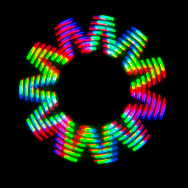 Advanced LED Light Fidget Spinner - Hand Spin Focus Toy, Stress Anxiety Relief, EDC Toy - White