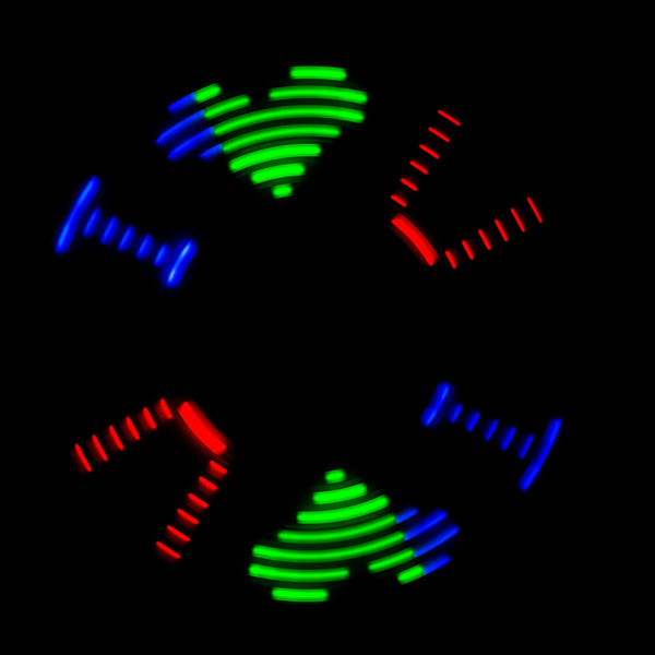 Advanced LED Light Fidget Spinner - Hand Spin Focus Toy, Stress Anxiety Relief, EDC Toy - White