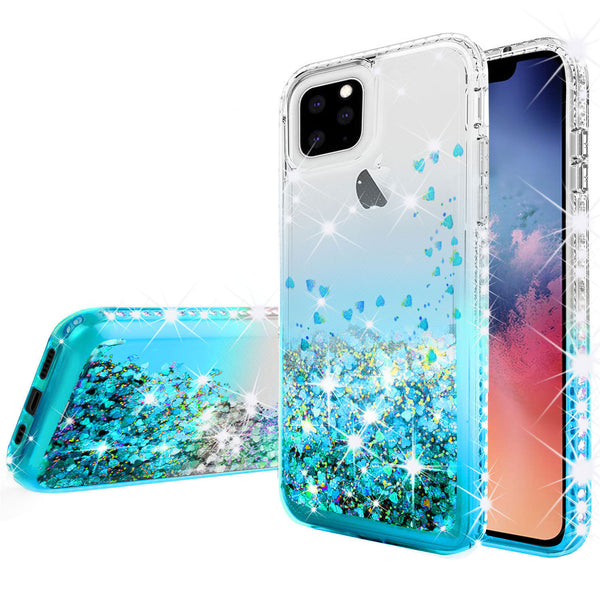 clear liquid phone case for apple iphone 11 - teal - www.coverlabusa.com