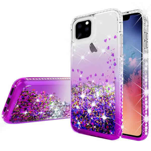 clear liquid phone case for apple iphone 11 pro max - purple - www.coverlabusa.com