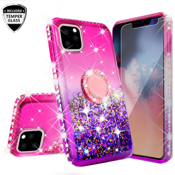 glitter phone case for apple iphone 11 - hot pink/purple gradient - www.coverlabusa.com
