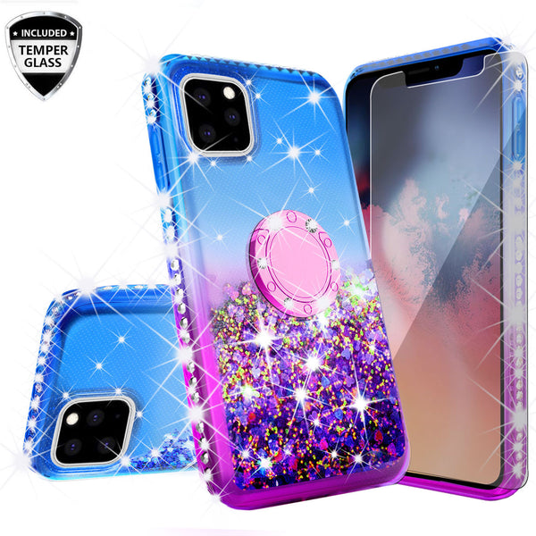 glitter phone case for apple iphone 11 - blue/purple gradient - www.coverlabusa.com