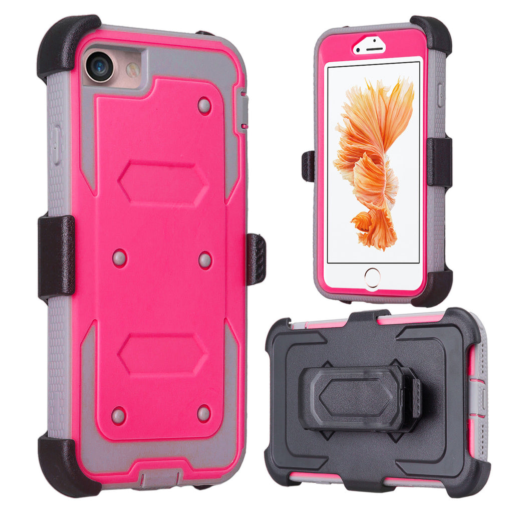 apple iphone 7 case, iphone 7 holster shell | heavy duty - hot pink - www.coverlabusa.com