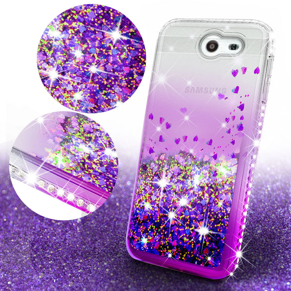 clear liquid phone case for samsung galaxy j7 2017 - purple - www.coverlabusa.com