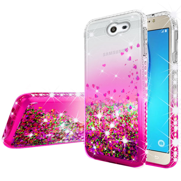 clear liquid phone case for samsung galaxy j7 2017 - hot pink - www.coverlabusa.com