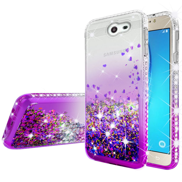 clear liquid phone case for samsung galaxy j7 2017 - purple - www.coverlabusa.com