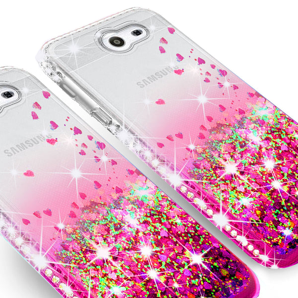 clear liquid phone case for samsung galaxy j7 2017 - hot pink - www.coverlabusa.com